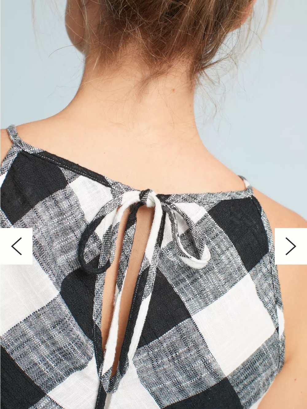 Anthropologie Cloth & Stone Frayed Gingham Dress - Picture 3 of 10